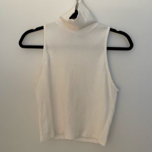 Zara basic cropped turtleneck tank size large
